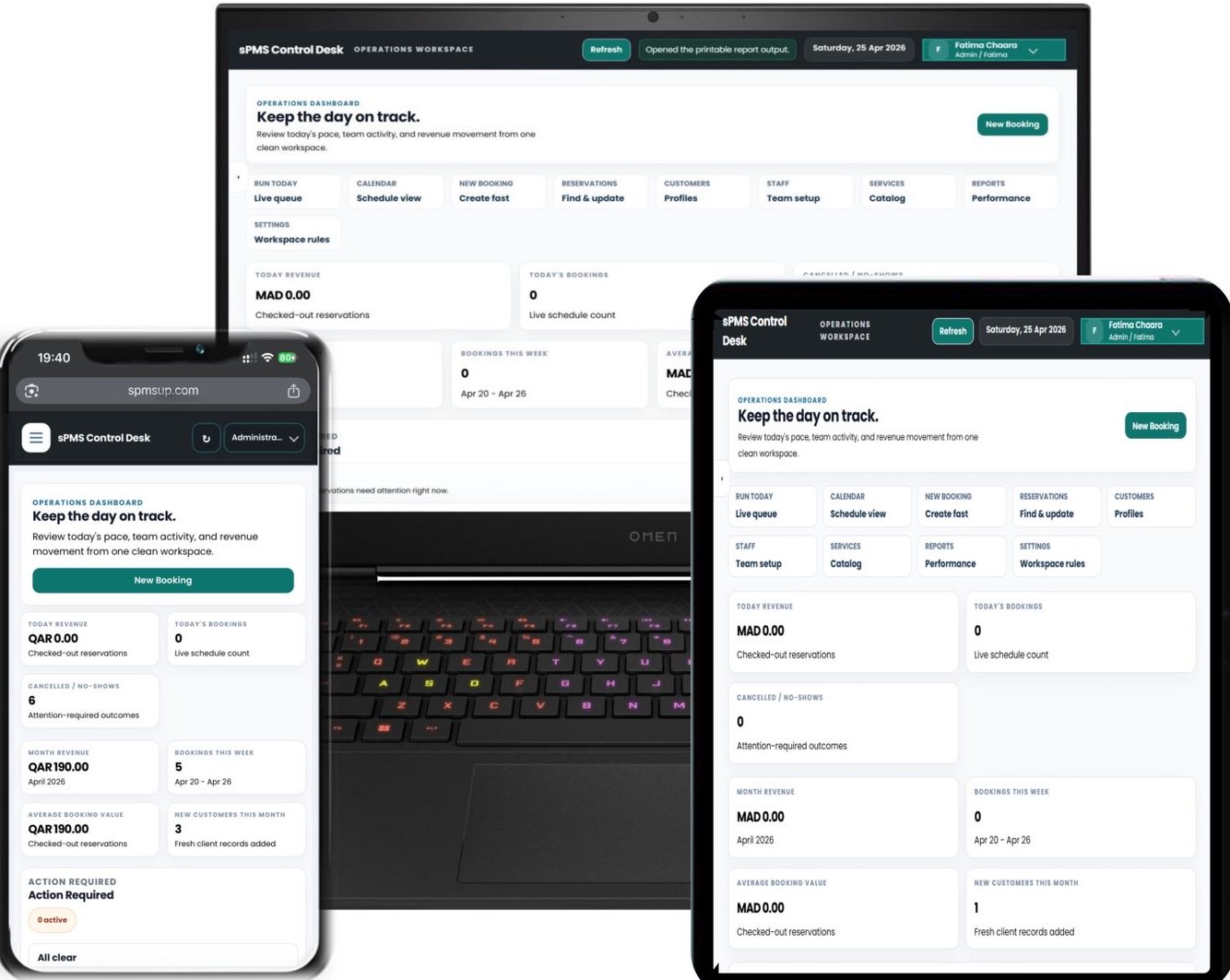 sPMS operations dashboard preview